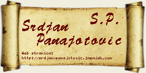 Srđan Panajotović vizit kartica